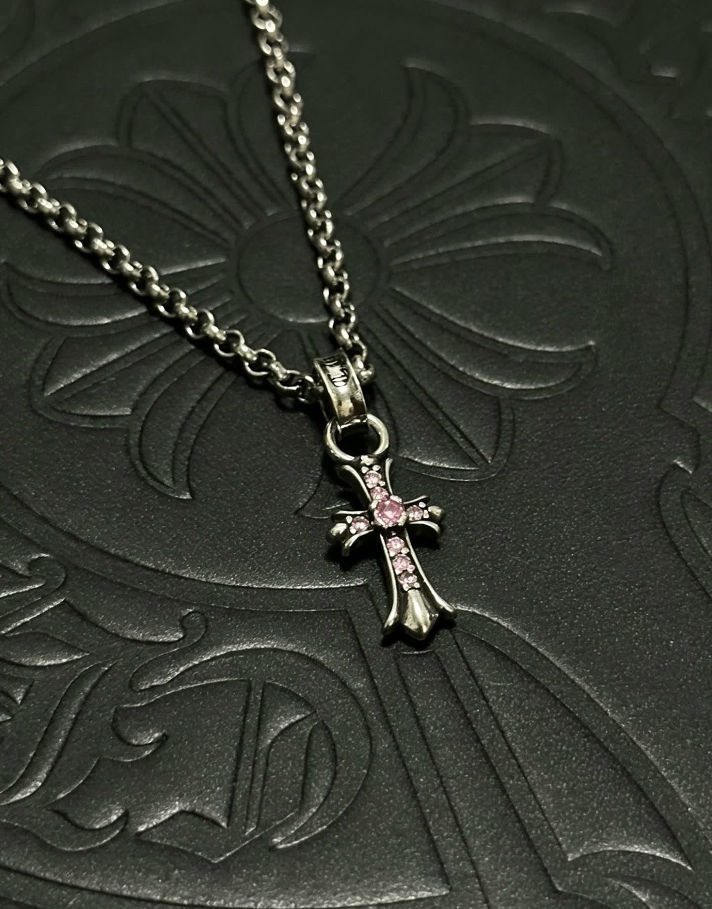 Chrome Hearts Bling Jewelry Cross Pendant Necklace